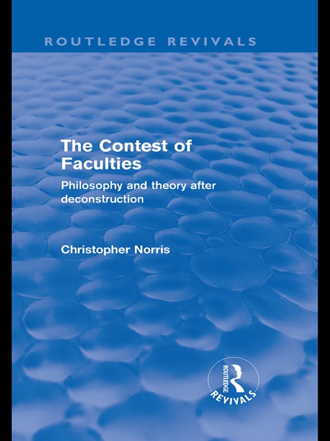 CONTEST OF FACULTIES (ROUTLEDGE REVIVALS)