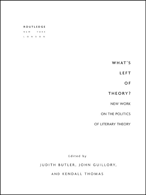 WHAT'S LEFT OF THEORY?