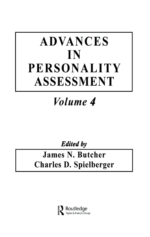 ADVANCES IN PERSONALITY ASSESSMENT