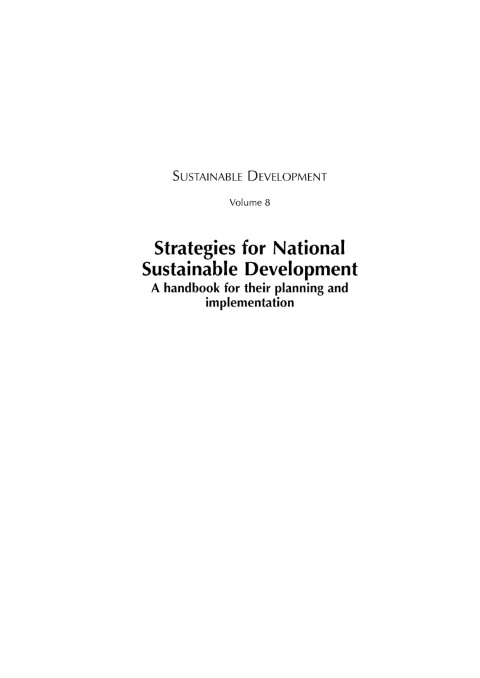 STRATEGIES FOR NATIONAL SUSTAINABLE DEVELOPMENT