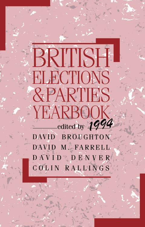 BRITISH ELECTIONS AND PARTIES YEARBOOK 1994