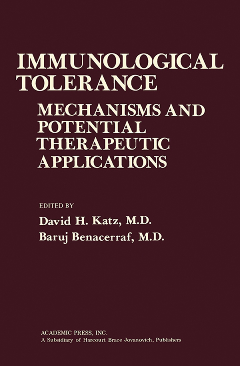 IMMUNOLOGICAL TOLERANCE: MECHANISMS AND POTENTIAL THERAPEUTIC APPLICATIONS