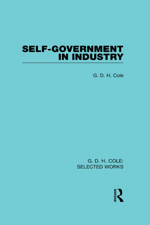 SELF-GOVERNMENT IN INDUSTRY