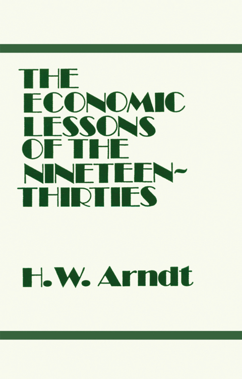 ECONOMIC LESSONS OF THE 1930S