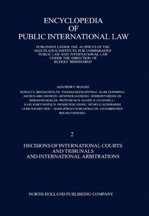 DECISIONS OF INTERNATIONAL COURTS AND TRIBUNALS AND INTERNATIONAL ARBITRATIONS