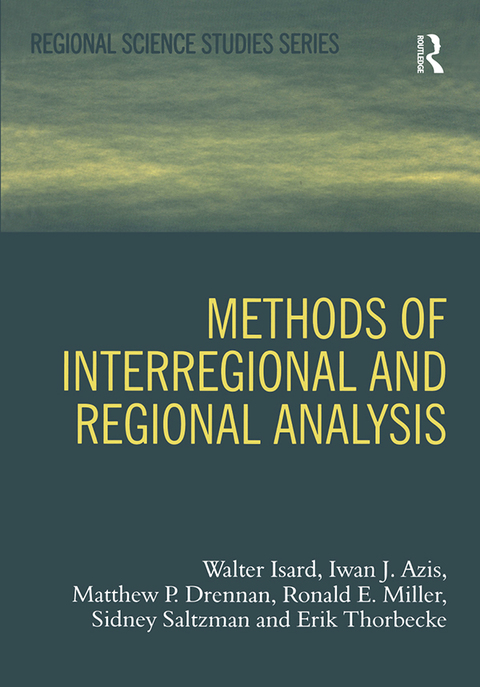 METHODS OF INTERREGIONAL AND REGIONAL ANALYSIS