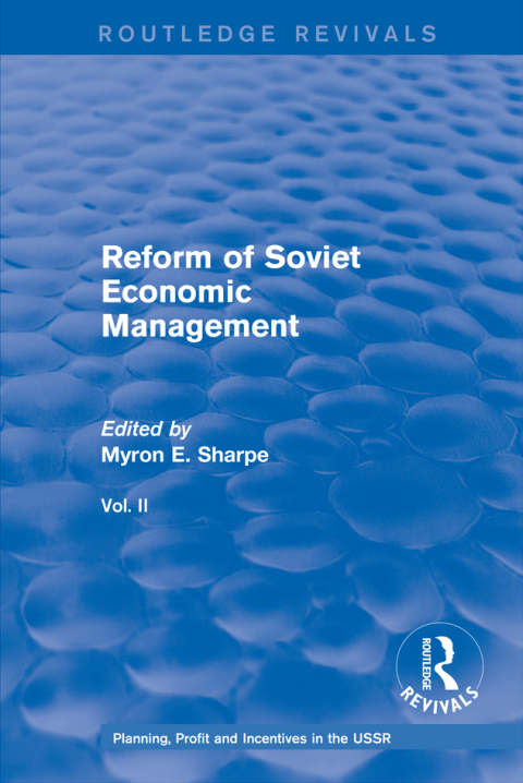 REFORM OF SOVIET ECONOMIC MANAGEMENT
