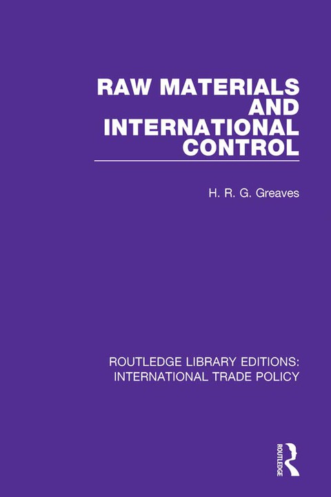 RAW MATERIALS AND INTERNATIONAL CONTROL