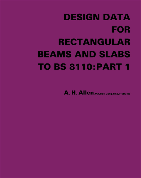 DESIGN DATA FOR RECTANGULAR BEAMS AND SLABS TO BS 8110: PART 1