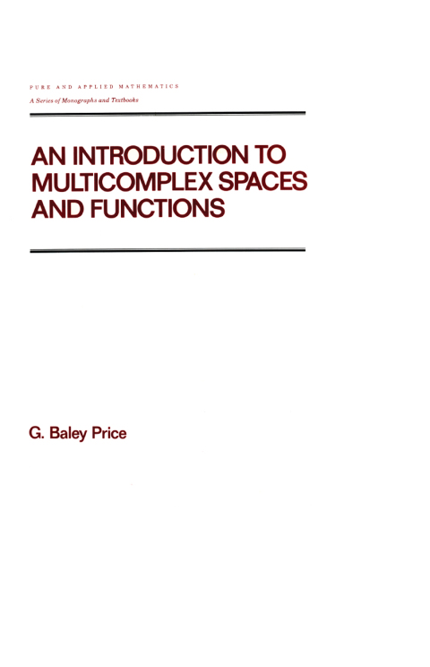 AN INTRODUCTION TO MULTICOMPLEX SPATES AND FUNCTIONS