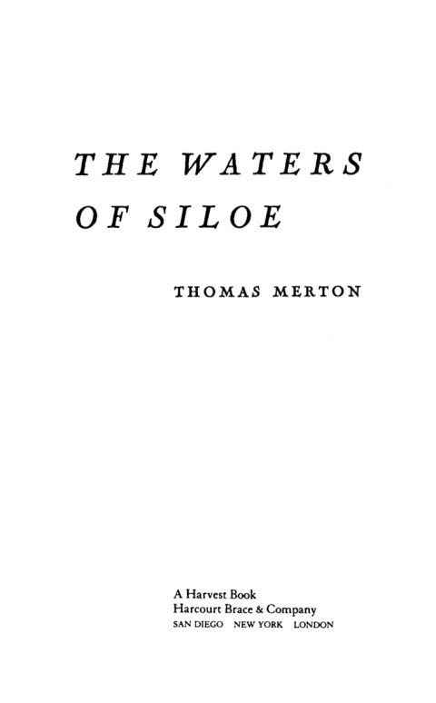 THE WATERS OF SILOE