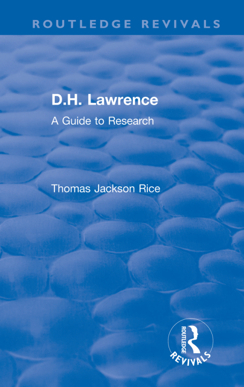 ROUTLEDGE REVIVALS: D.H. LAWRENCE (1983)