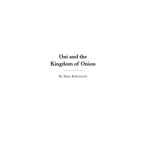 ONI AND THE KINGDOM OF ONION
