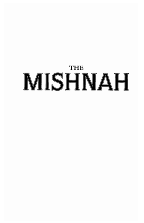 THE MISHNAH