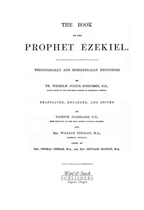 THE BOOK OF THE PROPHET EZEKIEL