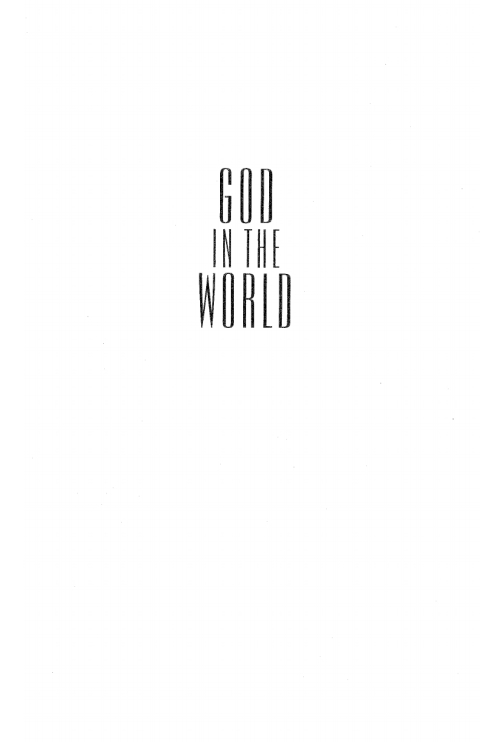 GOD IN THE WORLD