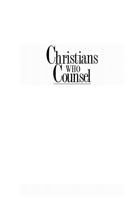 CHRISTIANS WHO COUNSEL