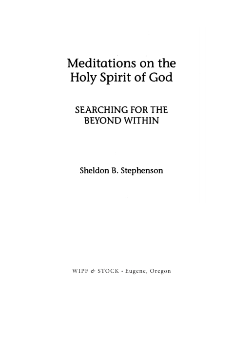 MEDITATIONS ON THE HOLY SPIRIT OF GOD