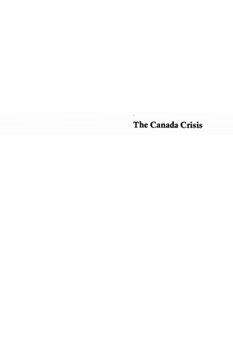 THE CANADA CRISIS