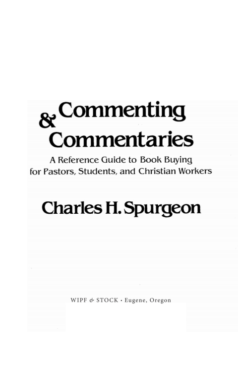 COMMENTING AND COMMENTARIES