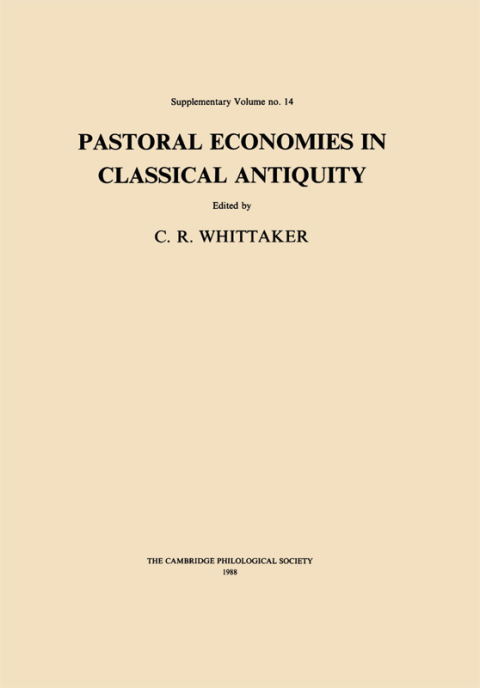 PASTORAL ECONOMIES IN CLASSICAL ANTIQUITY