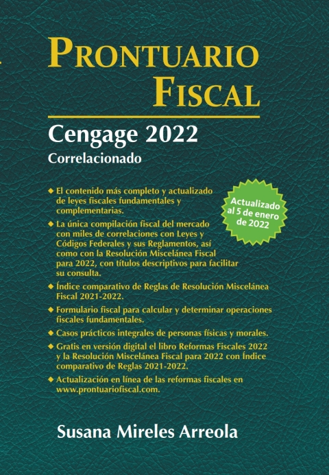 PRONTUARIO FISCAL CENGAGE 2022 CORRELACIONADO