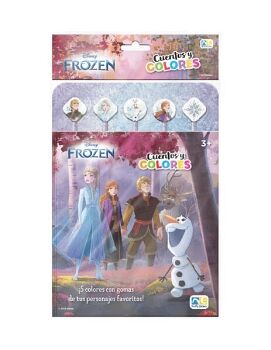 CUENTOS Y COLORES -DISNEY FROZEN- (C/5 COLORES/GOMAS)