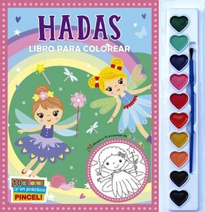 HADAS -LIBRO PARA COLOREAR- (C/10 ACUARELAS/PINCEL)