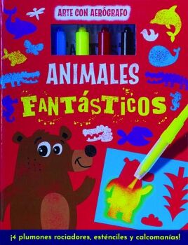 ARTE CON AERGRAFO -ANIMALES FANTSTICOS- (C/4 PLUMONES)