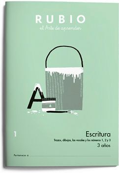 ESCRITURA  1 (3 AOS)  -TRAZOS, DIBUJOS, VOCALES Y NMEROS 1,2,3-