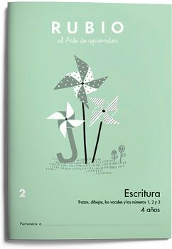 ESCRITURA  2 (4 AOS)  -TRAZOS, DIBUJOS, VOCALES Y NMEROS 1,2,3-