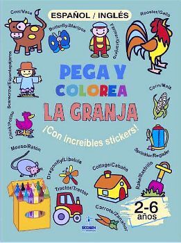 PEGA Y COLOREA I -LA GRANJA- CON INCREBLES STICKERS!