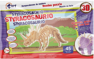 ROMPECABEZAS DE MADERA 3D -STYRACOSAURUS- (C/45 PIEZAS)