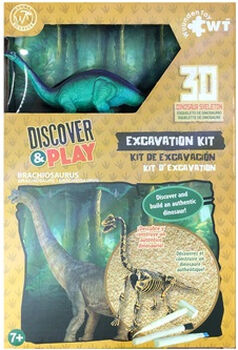 KIT DE EXCAVACIN MEDIANO -BRACHIOSAURUS- (C/DINOSAURIO 3D)