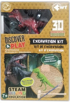 KIT DE EXCAVACIN MEDIANO -TIRANOSAURIO REX- (C/DINOSAURIO 3D)