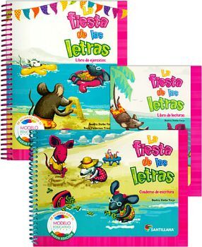 KIT LA FIESTA DE LAS LETRAS 3 PREESC. (C/3 LIBROS EJERC/ESC/LECT)
