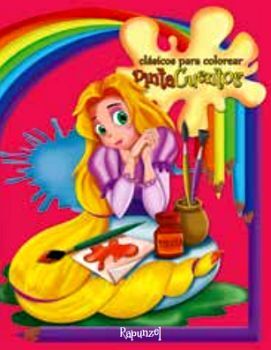 CLASICOS PARA COLOREAR PINTA C. -RAPUNZEL- (C/CRAYOLAS)