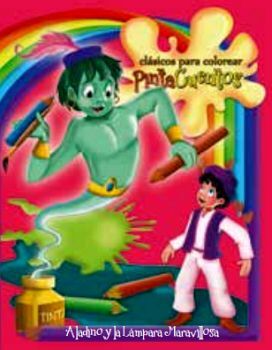 CLASICOS PARA COLOREAR PINTA C. -ALADINO Y LA LAMPARA- (C/CRAYOLA