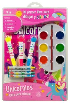 LIBRO INFANTIL: MI PRIMER LIBRO PARA DIBUJAR Y COLOREAR: UNICORNIOS