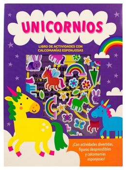 LIBRO INFANTIL DE ACTIVIDADES CON CALCOMAN�AS ESPONJOSAS: UNICORNIOS