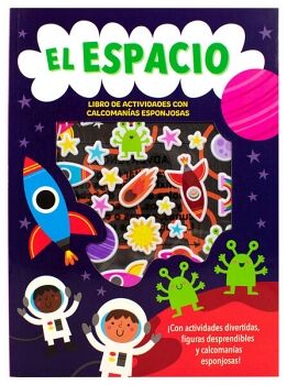LIBRO INFANTIL DE ACTIVIDADES CON CALCOMANAS ESPONJOSAS: EL ESPACIO