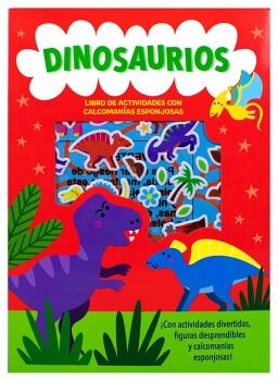 LIBRO INFANTIL DE ACTIVIDADES CON CALCOMAN�AS ESPONJOSAS: DINOSAURIOS