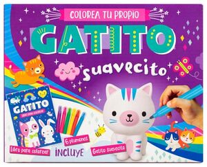 LIBRO Y FIGURA PARA COLOREAR: COLOREA TU PROPIO GATITO SUAVECITO