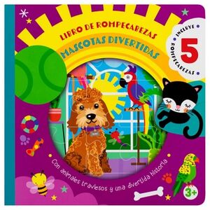 LIBRO INFANTIL DE ROMPECABEZAS: MASCOTAS DIVERTIDAS