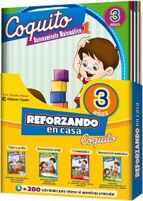 REFORZANDO EN CASA -COQUITO- 3AOS PACK C/4 LIBROS