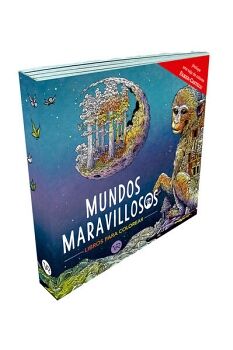 PAQUETE MUNDOS MARAVILLOSOS -LIBROS PARA COLOREAR- (C/COLORES)
