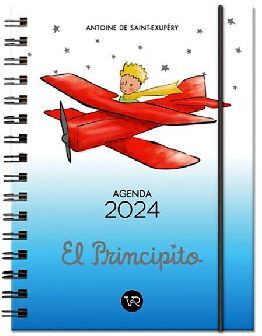 AGENDA EL PRINCIPITO 2024 -BLANCA AVIÓN-  (ANILLADA)