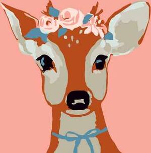 PAINT BY DIAMONDS -VENADITO- INF. (LIENZO NUM.C/BASTIDOR 20X20 CM