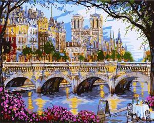 PAINT BY DIAMONDS -NOTREDAME-          (LIENZO NUM.C/BAST. 30X40)