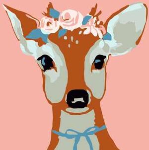 PAINT BY NUMBERS -VENADITO- (LIENZO NUM.C/BASTIDOR)